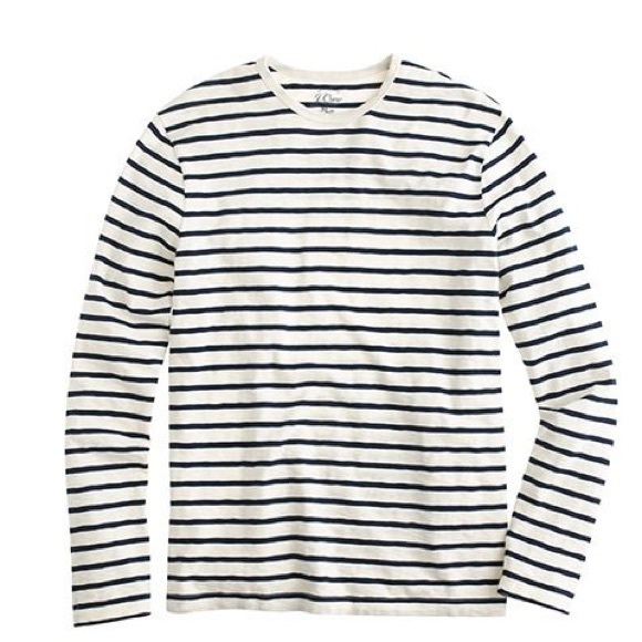 J. Crew Other - J Crew | navy | cream | stripe | long sleeve | m